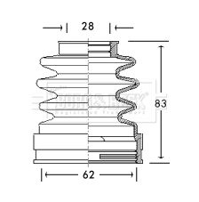 BORG & BECK gofruotoji membrana, kardaninis velenas BCB2799